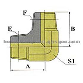BSPT Male 90 Degree-P1T9-SP P1T9-04-02