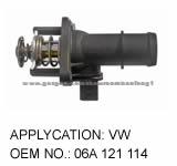 Coolant water flange for VW 06A 121 114; thermostat assembly