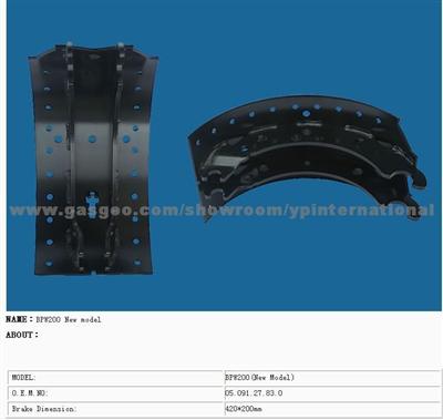 Steel Brake Shoe For BPW 200   05.091.27.83.0