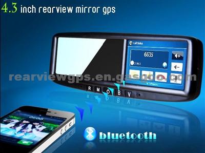 4.3 Inch Homelink Rearview Mirror Monitor With Bluetooth For Toyota, Ford