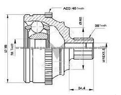 CV Joint For VW OE 701407321C,701498099A,701498099AX