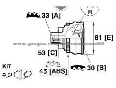 VAG CV Joint OE 895407305 895498099B 893498099G 893498099GX