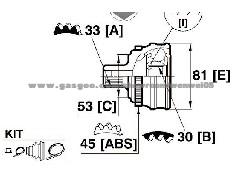 VAG CV Joint OE 895407305 895498099B 893498099G 893498099GX