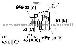 VAG CV Joint OE 895407305 895498099B 893498099G 893498099GX