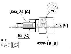 VAG CV Joint KIT OE 1J0407271AC 1J0407271AL 1J0407271F