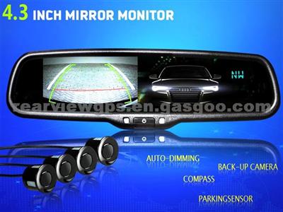 4. 3 Inch Auto-dimming Rearview Mirror Monitor for Honda Odyssey Ridgeline