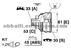 VAG CV Joint OE 895407305 895498099B 893498099G 893498099GX