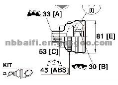 VAG CV Joint OE 895407305 895498099B 893498099G 893498099GX