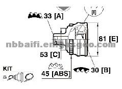 VAG CV Joint OE 895407305 895498099B 893498099G 893498099GX