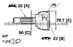 Mitsubishi CV Joint OE MB176867 MB297148 MB297148