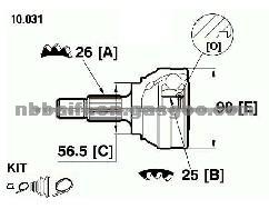 Hyundai CV Joint Kit OE 4950721000 ,4950821000