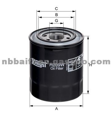 Fleetguard H209W Oil Filter, For Cummins Engines