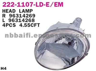 Daewoo Head Lamp OE 222-1107 ,222-1107-LD-E ,222-1107-LD-EW ,96314268 ,96314269