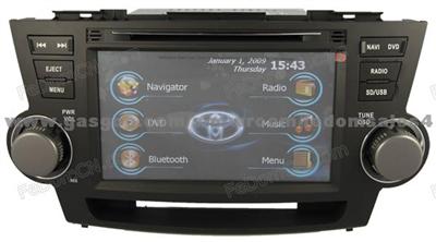 Toyota Highlander/Kluger 2 Din Auto Navigation Dual Dvd Player With GPS, BT, Radio