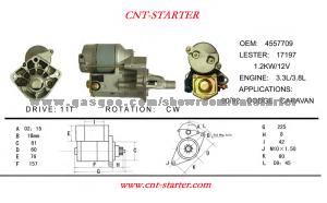 Dodge Caravan Starter OEM:4557709