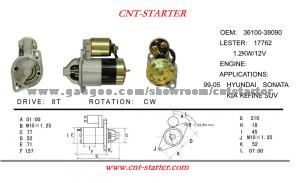 Hyundai Sonata Starter OEM:36100-38090