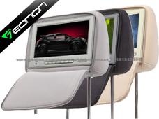 L0215 Pair of GREY 9 Inch Digital Screen Moquette Headrest Monitor WITH ZIPPER COVER Support IR Transmit EarphoneModel Number: L0215