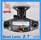 Dual Lens Vehicle Black Box DVR Digital Car Camcorder With CMOS Sensor, GPS Logger ,G-Sensor, Video Password Function