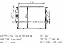 BMW 735 Radiator 1723689