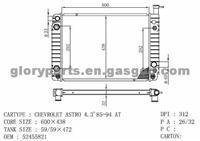 GM Chevoret Radiator 52455821