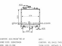 KIA Pride Radiator 180-15-200/OK93015200A