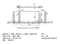 OPEL Astra H Radiator 1300271