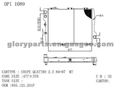 AUDI 80 Radiator 855121251