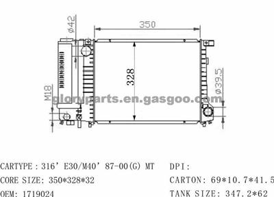 BMW 3E Radiator 1719024