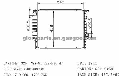 BMW 325 Radiator 1719260/1702765