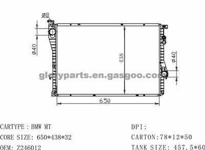 BMW 5E Radiator 2246012