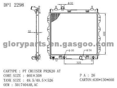 CHRYSLER PT Cruiser Radiator 5017404AB