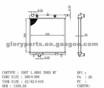 CITROEN C3 Radiator 1330C1