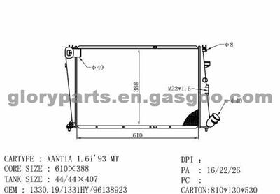 CITROEN Xantia Radiator 1330.19/1331HY/96138923