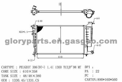 CITROEN Xsara Radiator 133045/1331CS