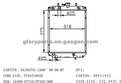 DAIHATSU L700 Radiator 16400-97210