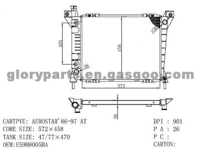 FORD Aerostar Radiator E59H8005BA