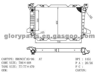 FORD Bronco Radiator E5TH8005AA