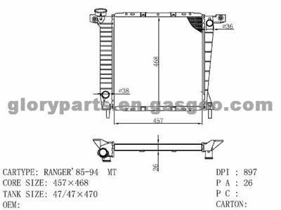 FORD Bronco Radiator E57H8005AA