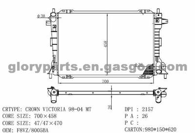 FORD Crown Victoria Radiator F8VZ8005BA