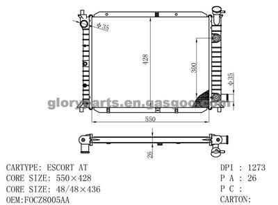 FORD Escort Radiator FOCZ8005AA