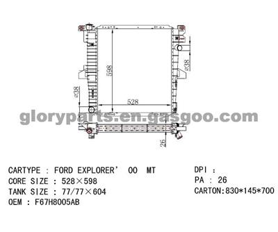 FORD Explorer Radiator F67H8005AB