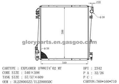 FORD Explorer Radiator 3L2Z8005ZZ