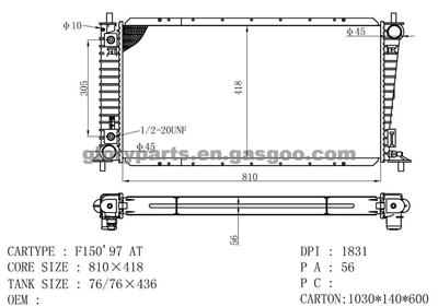 FORD F150 Radiator F75Z8005FA