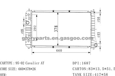 GM Chevrolet Radiator 52470925