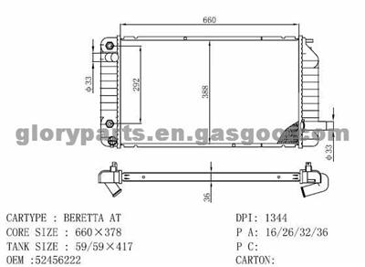 GM Beretta Radiator 52456222