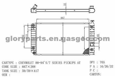 GM Chevoret Radiator 52450025