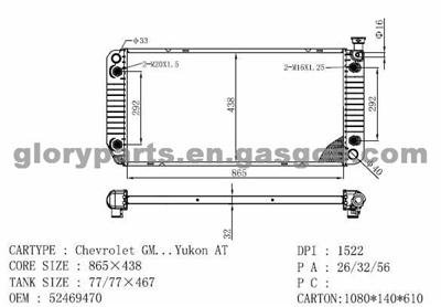GM Chevoret Radiator 52469470