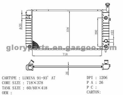 GM Chevoret Radiator 52455459