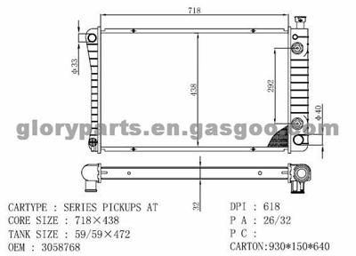 GM Pickup Radiator 3058768