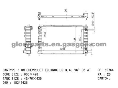 GM Chevrolet Radiator 15246426